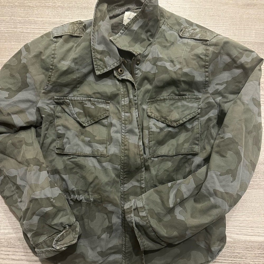 American Eagle Outfitters Gray Quilted Jacket